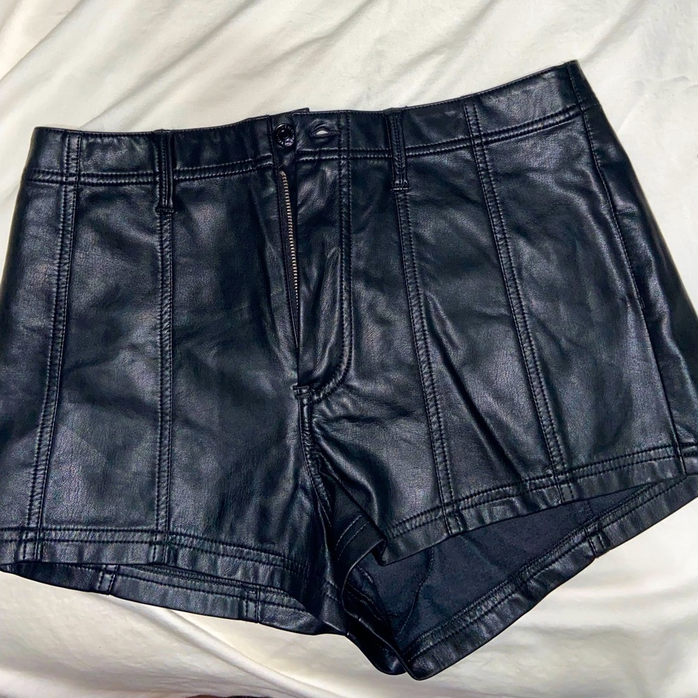 Faux Leather Free People Shorts